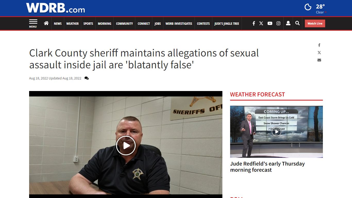 Clark County sheriff maintains allegations of sexual assault ... - WDRB